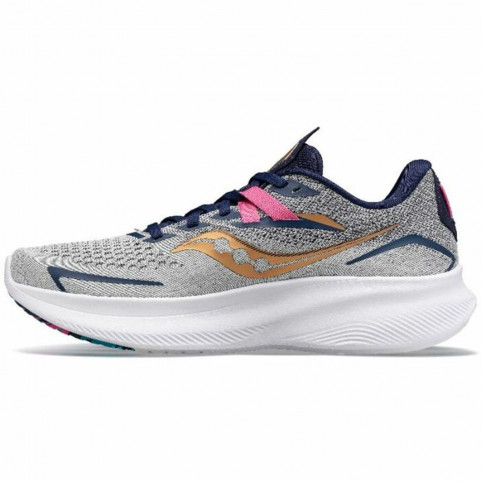 Running Shoes for Adults Saucony Ride 15 Lady Grey