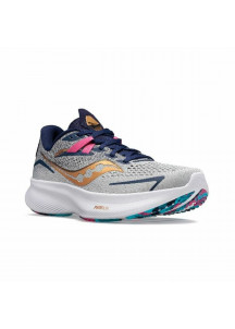 Running Shoes for Adults Saucony Ride 15 Lady Grey