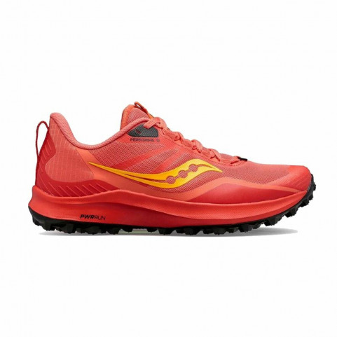 Running Shoes for Adults Saucony Peregrine 12 Lady Dark Red