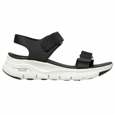 Women's Flip Flops Skechers Arch Fit Black