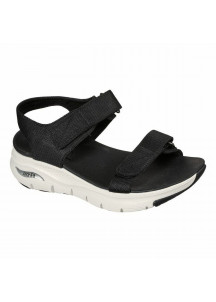 Women's Flip Flops Skechers Arch Fit Black