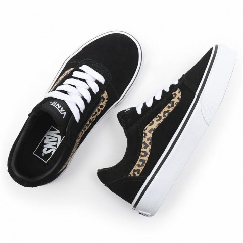 Children’s Casual Trainers Vans Ward Suede Black Leopard