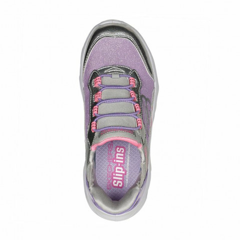 Sports Shoes for Kids Skechers Slip-ins Flex Glide Silver Lavendar