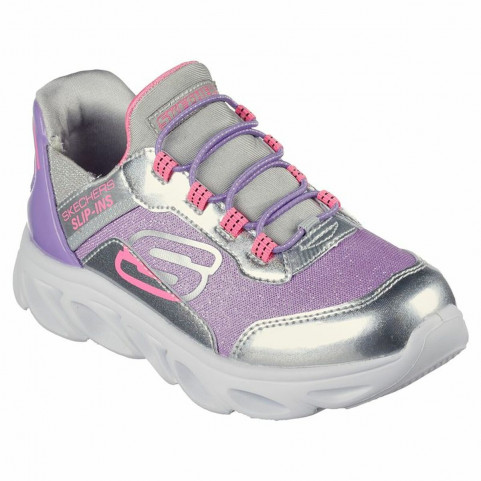 Sports Shoes for Kids Skechers Slip-ins Flex Glide Silver Lavendar