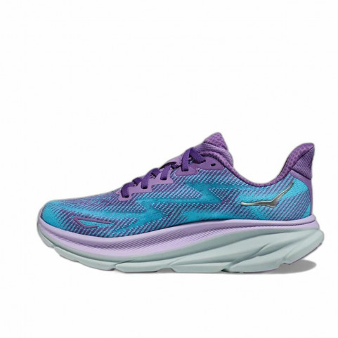 Running Shoes for Adults HOKA Clifton 9 Aquamarine Lady