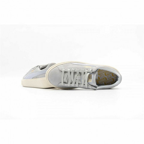 Sports Trainers for Women Puma Suede Platform Light grey