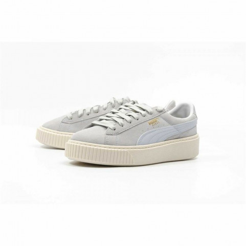 Sports Trainers for Women Puma Suede Platform Light grey