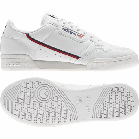 Unisex Casual Trainers Adidas Continental 80 Vegan White