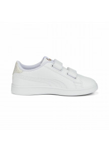 Sports Shoes for Kids Puma Smash v2 Metallics White