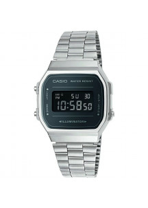 Men's Watch Casio A168WEM-1EF Black Silver (Ø 36 mm)