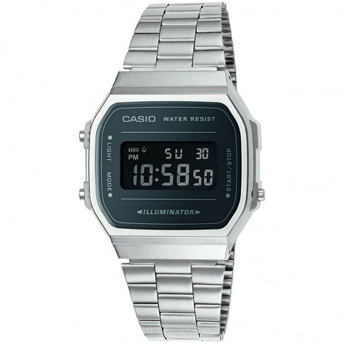 Men's Watch Casio A168WEM-1EF Black Silver (Ø 36 mm)