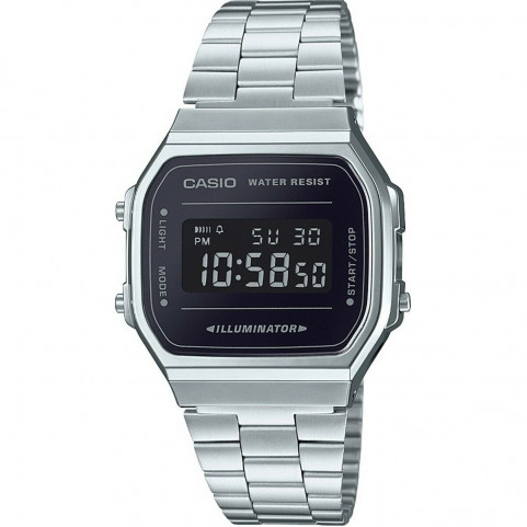 Men's Watch Casio A168WEM-1EF Black Silver (Ø 36 mm)