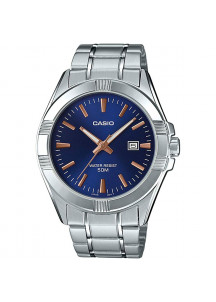 Men's Watch Casio Blue Silver (Ø 43,5 mm)