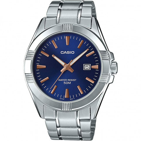 Men's Watch Casio Blue Silver (Ø 43,5 mm)