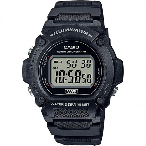 Unisex Watch Casio W-219H-1AVEF Black