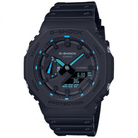 Men's Watch Casio G-Shock OAK - NEON BLUE INDEX Black (Ø 45 mm)