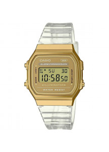 Men's Watch Casio VINTAGE COLLECTION - TRANSPARENT BAND - GOLD (Ø 36 mm)