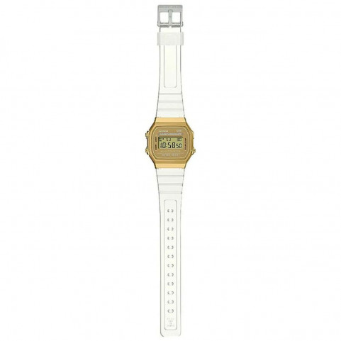 Men's Watch Casio VINTAGE COLLECTION - TRANSPARENT BAND - GOLD (Ø 36 mm)