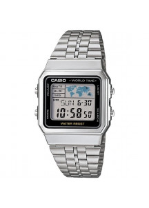 Unisex Watch Casio VINTAGE Black Silver (Ø 34 mm)