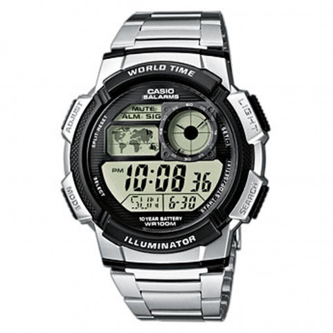 Unisex Watch Casio AE-1000WD-1AVEF Digital Acrylic Silver Black