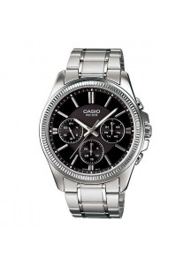 Men's Watch Casio Black Silver