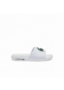 Women's Flip Flops Lacoste Croco Dualiste Synthetic Logo Strap White