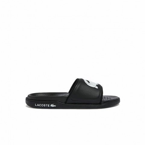 Women's Flip Flops Lacoste Croco Dualiste Synthetic Logo Strap Black