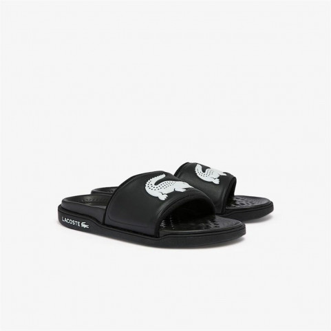 Women's Flip Flops Lacoste Croco Dualiste Synthetic Logo Strap Black