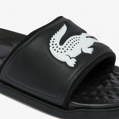 Women's Flip Flops Lacoste Croco Dualiste Synthetic Logo Strap Black