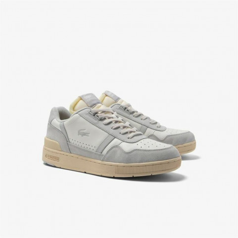 Men’s Casual Trainers Lacoste T-Clip Leather Tonal Grey