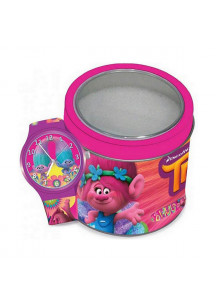 Infant's Watch Cartoon TROLLS - TIN BOX (Ø 33 mm)