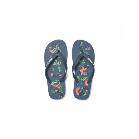 Men's Flip Flops Jack & Jones FWLOGO PALM PRINT 12230642 Navy Blue