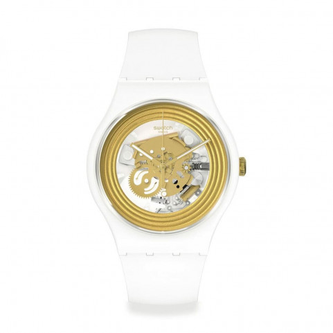 Ladies' Watch Swatch GOLDEN RINGS WHITE (Ø 41 mm)