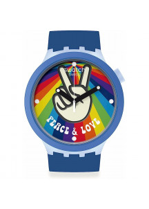 Men's Watch Swatch PEACE HAND LOVE (Ø 47 mm)