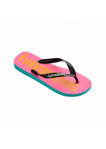 Women's Flip Flops Havaianas Top Logomania Blue Pink