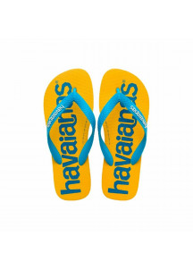 Women's Flip Flops Havaianas Top Logomania Blue Yellow