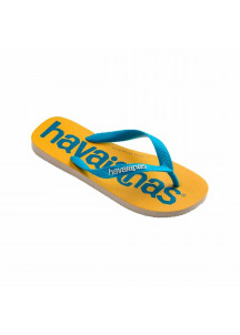 Women's Flip Flops Havaianas Top Logomania Blue Yellow