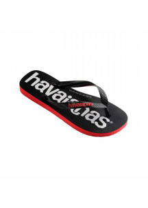 Women's Flip Flops Havaianas Top Logomania Red Black