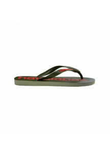 Women's Flip Flops Havaianas Top Logomania Red Dark green Olive