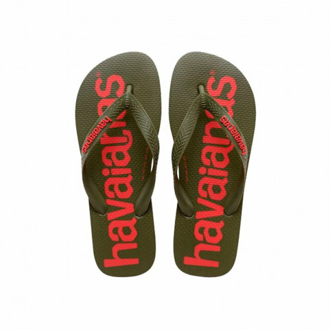 Women's Flip Flops Havaianas Top Logomania Red Dark green Olive