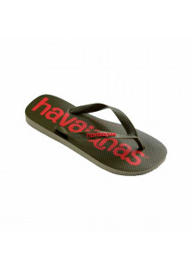 Women's Flip Flops Havaianas Top Logomania Red Dark green Olive