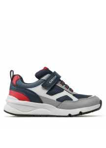 Children’s Casual Trainers Geox Rooner Grey Navy Blue