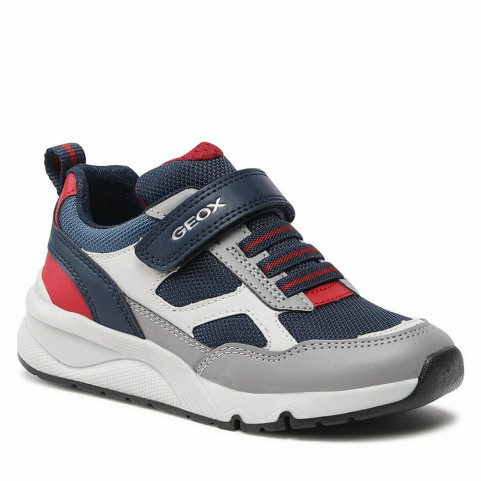 Children’s Casual Trainers Geox Rooner Grey Navy Blue