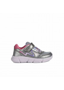 Sports Shoes for Kids Geox Aril Silver Grey