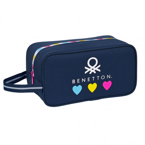 Travel Slipper Holder Benetton Love Navy Blue 29 x 15 x 14 cm