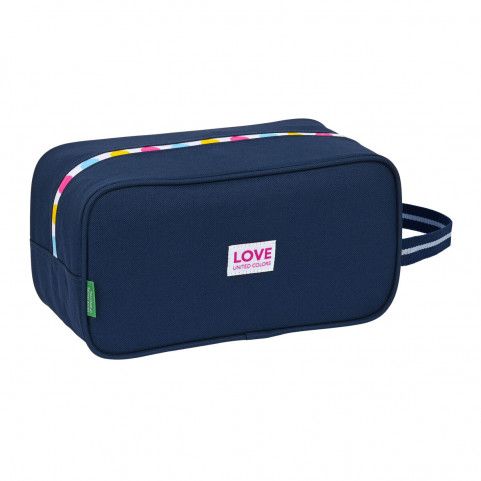 Travel Slipper Holder Benetton Love Navy Blue 29 x 15 x 14 cm