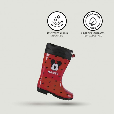 Children's Water Boots Mickey Mouse Red