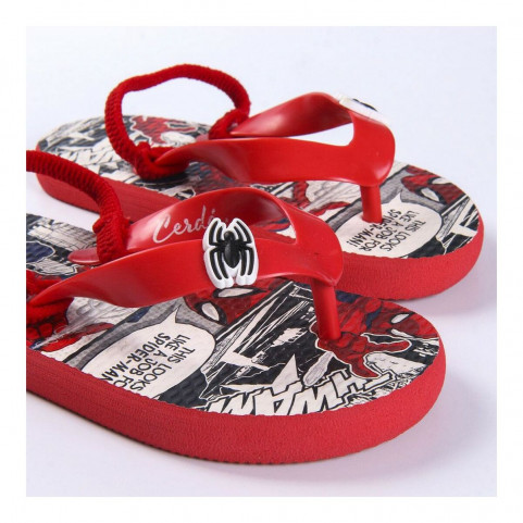 Flip Flops for Children Spiderman Red