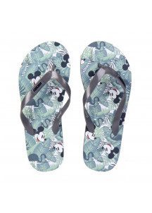 Men's Flip Flops Mickey Mouse Grey Green