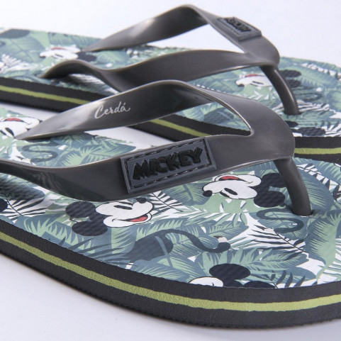 Men's Flip Flops Mickey Mouse Grey Green